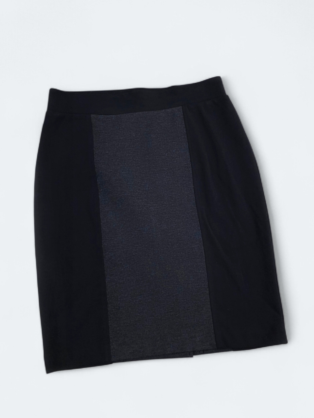 Nicole Miller Colorblock Pencil Skirt - Black & Grey Size Medium Classic Office